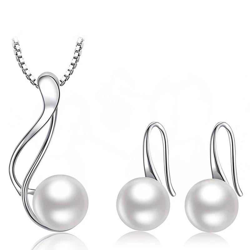 Genuine Freshwater Pearl Drop Earring & Necklace Set