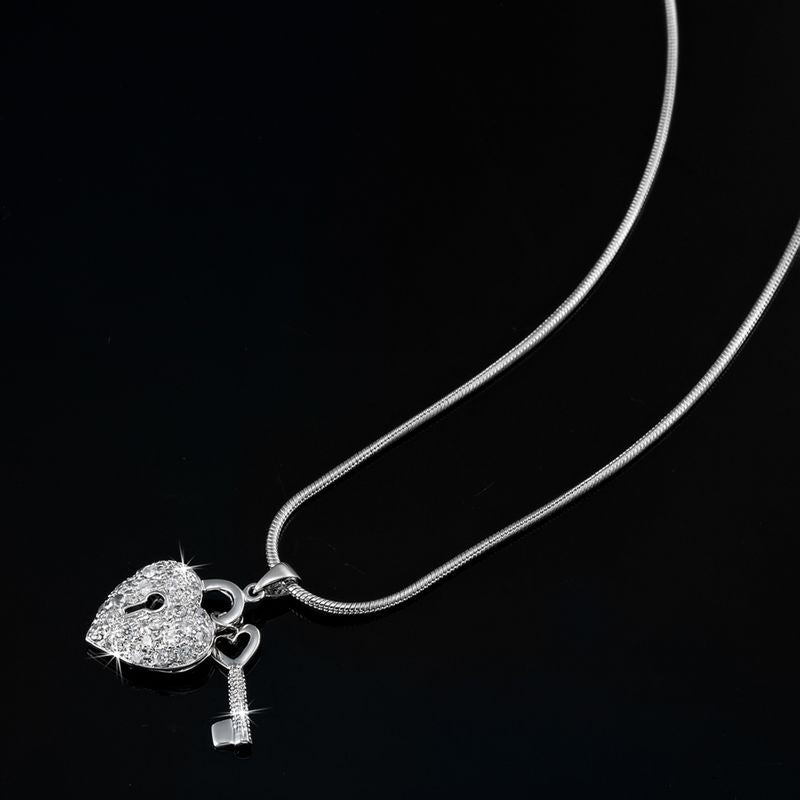 Heart Locket Pendant Necklace made with Crystals by Swarovski®