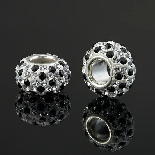 Solid 925 Sterling Silver Spinner Pendants Made with 80+ Crystals by Swarovski®  - Fits PANDORA Bracelet